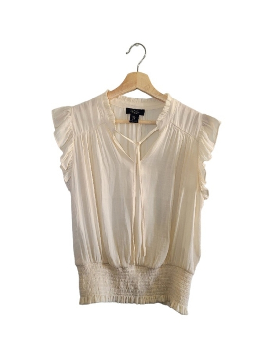 RACHEL Rachel Roy Tops - 🎈SALE🎈EUC RACHEL Rachel Roy Tie-Neck Ruffle Sleeve Blouse Ivory SZ M Feminine